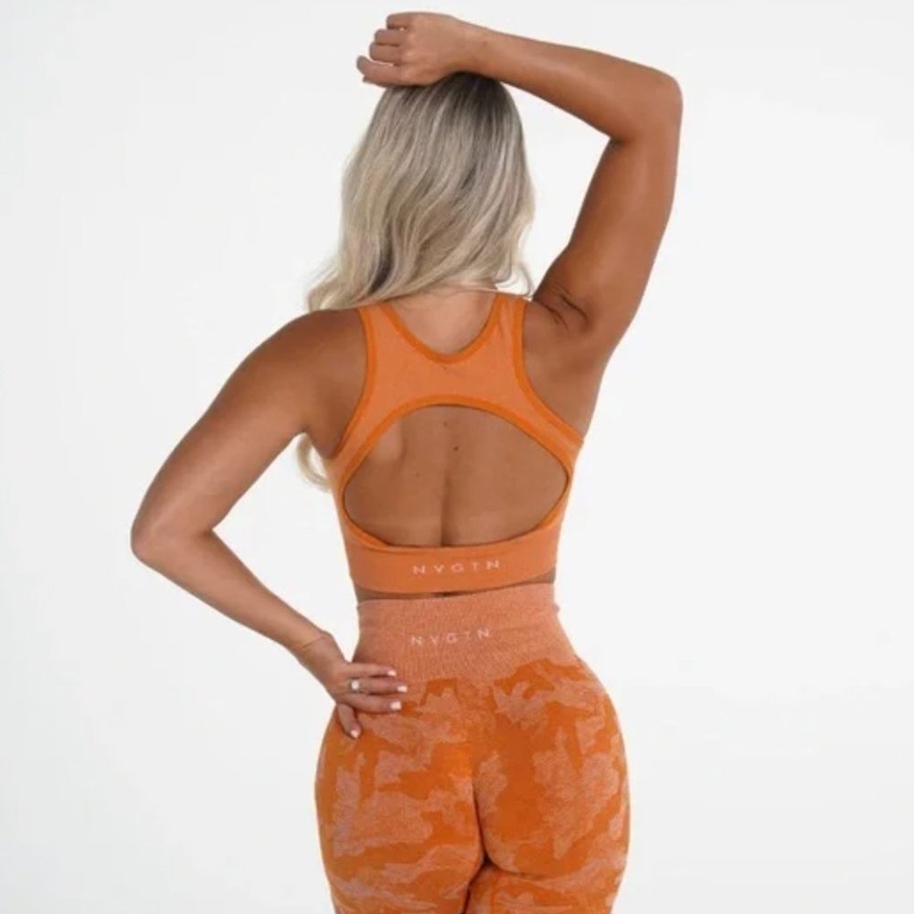 NVGTN Burnt Orange Eclipse Sports Bra